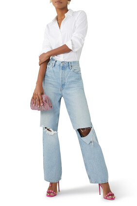 '90s Low Slung Ripped Jeans